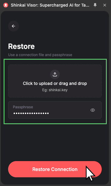 Restore file