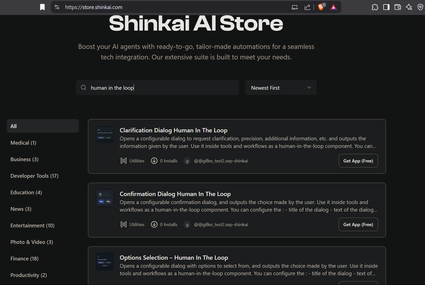 AI Store Human-in-the-loop tools