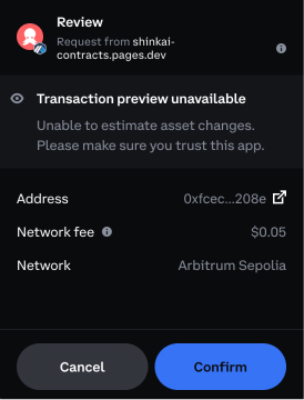 Confirm transaction